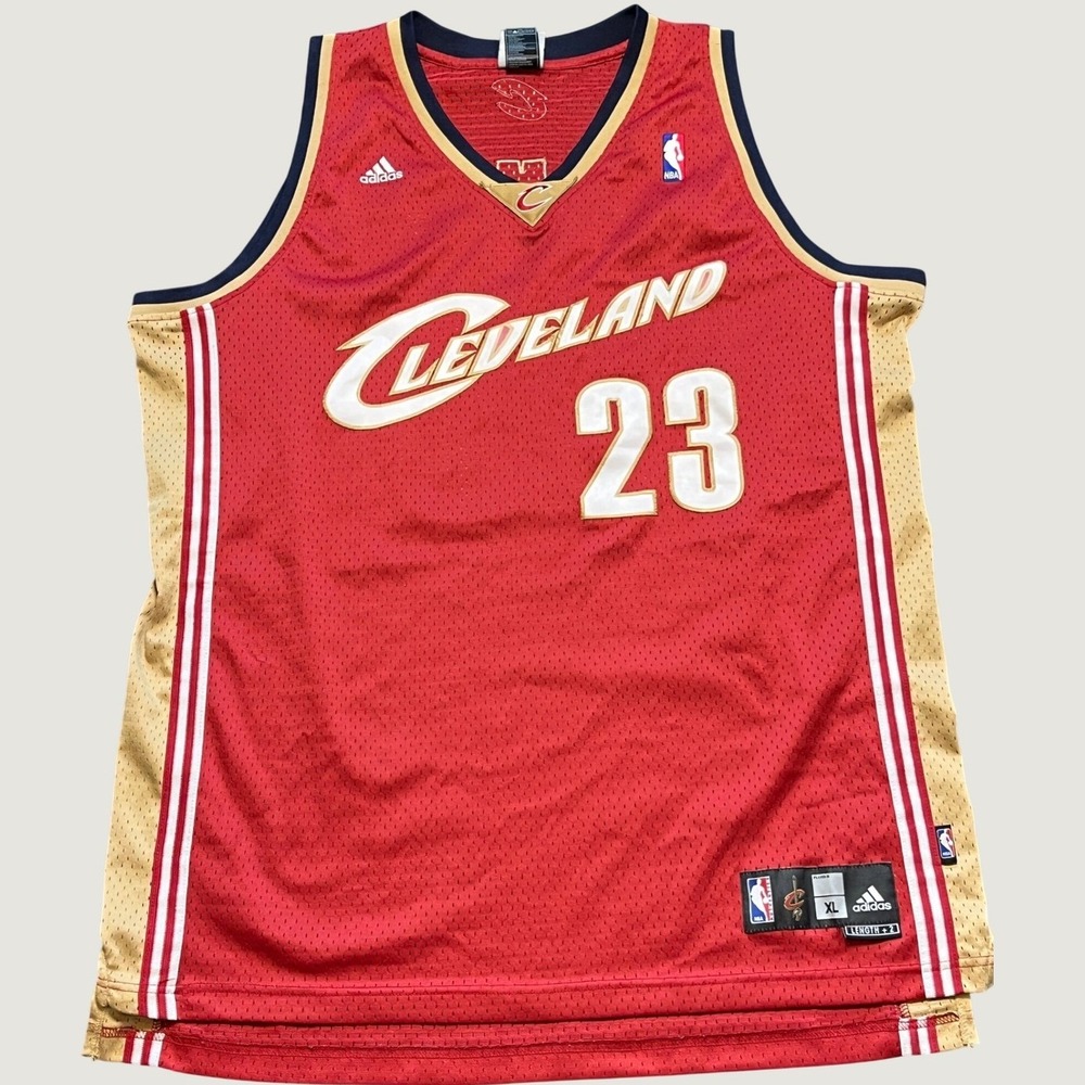 Adidas LeBron James Cleveland Cavaliers 23 NBA Jersey Wine Red‎ XL +2 Length
